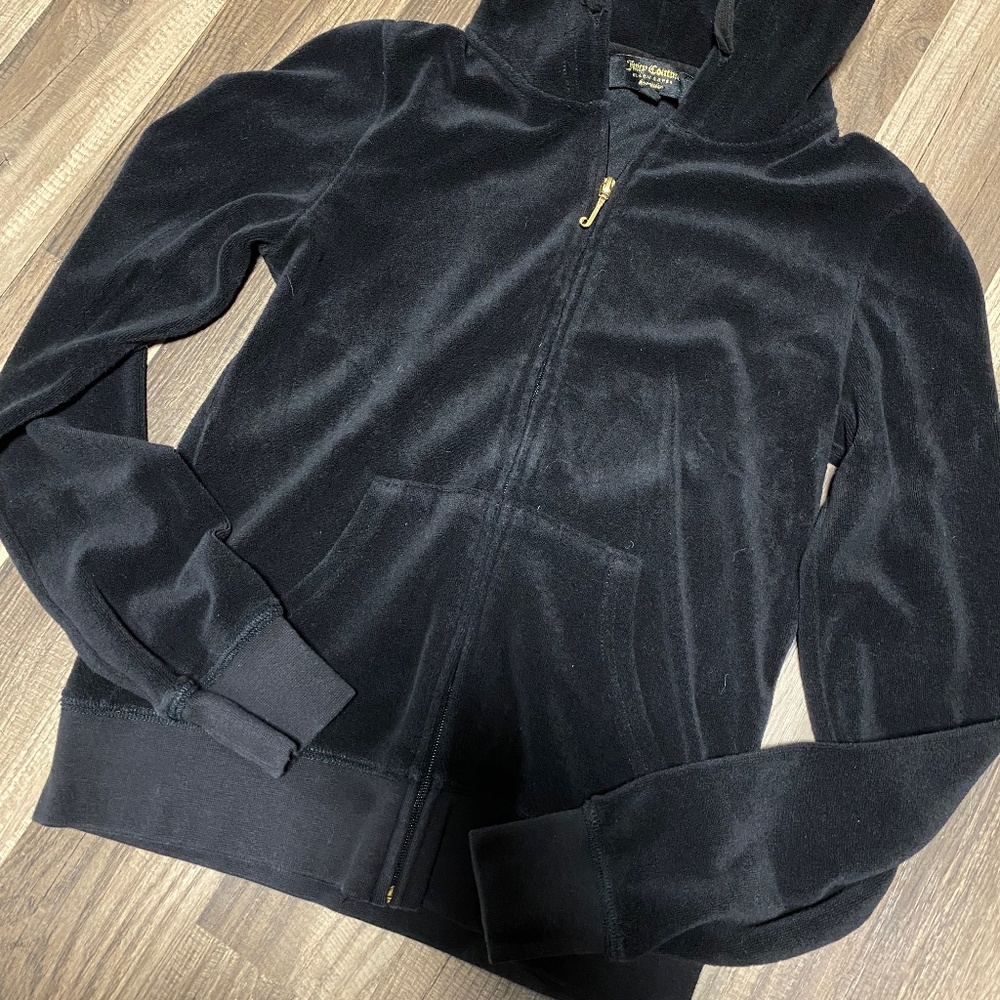 Juicy Couture Black label Velour zipup jacket